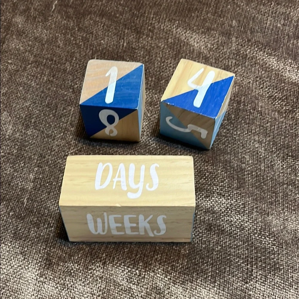 Wooden Milestone Blocks for Kids
